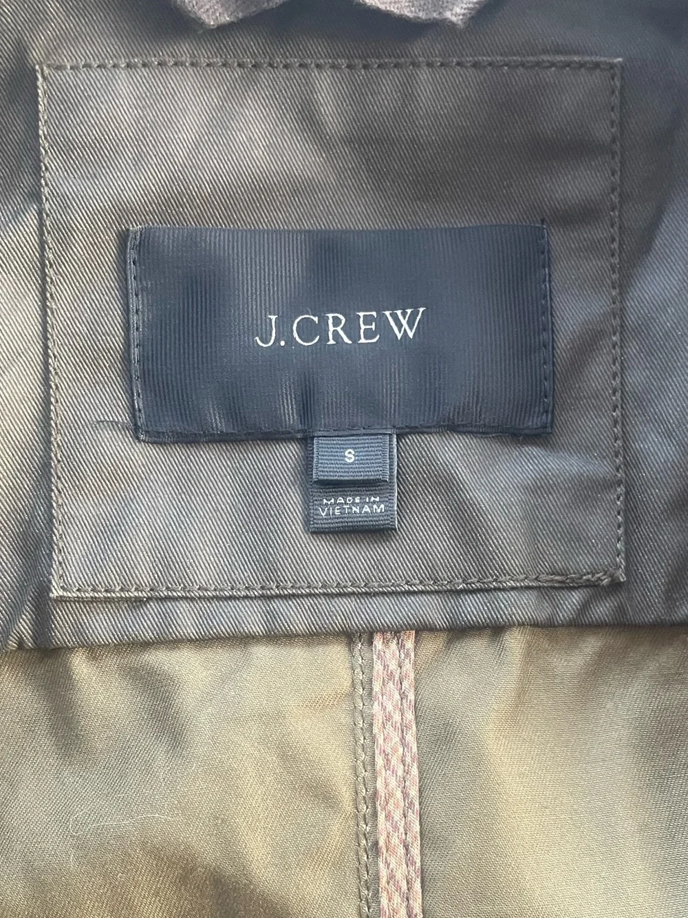 J. Crew Olive Brown Utility Jacket with Gold Hardware
